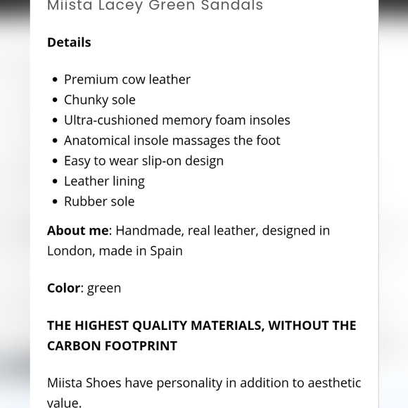 NWT Free People E8 Miista Lacey Lug Slip On Sandals Green - Picture 13 of 13